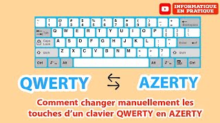 changer son clavier QWERTY en AZERTY manuellement [upl. by Barbe]