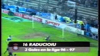 Raducioiu inscrie o dubla din penalty  in 9697 Espanyol  FC Barcelona [upl. by Adyol550]