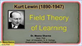 Krut Lewin Field Theory of Learning BEd amp MEd by Dr Meena Sharma [upl. by Eyt]