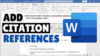 How to Add Citation and References in Word [upl. by Warrick33]