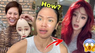 I TRIED THE VIRAL ASIAN DOUYIN MAKEUP 2023 [upl. by Yenar]