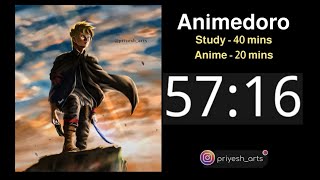 Animedoro timer  Study timer with no music Animedoro [upl. by Hamilah690]