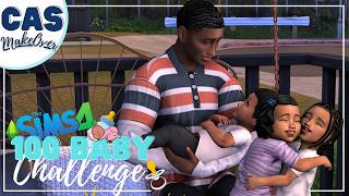 Makeovers for the Twin’s Mase and Linc 😮‍💨🍼  100 Baby Challenge  The Sims 4 CAS [upl. by Aneertak]