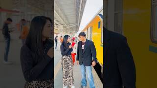 Survay galat hogya😅😂 trending comedy funny railway railwaystation train shorts kdboys [upl. by Suolhcin]