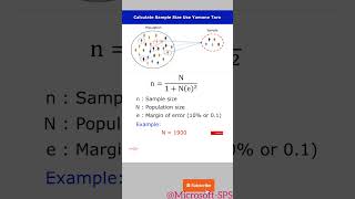 How To Calculate Sample Size Use Yamane Taro 1967 statistics samplesize shorts education [upl. by Attenohs]