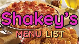 Shakeys Menu Prices Philippines Restaurant Menu [upl. by Dlorad943]