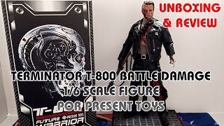 Present Toys Future Warrior  Terminator T800 Battle Damage Unboxing y Review 🔥 [upl. by Varini251]