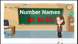 Number Names 41 to 60 ll Number Names with Spelling numbername numbername41to60 ashaeduclass [upl. by Bast84]