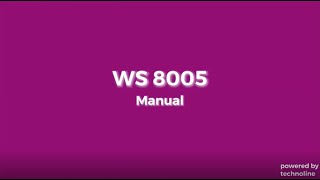 WS 8005  manual  instruction  english  technoline [upl. by Theall324]