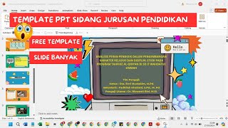 Cara Membuat Presentasi Power Point Seminar Sidang Skripsi Pendidikan Free Template [upl. by Flossi]