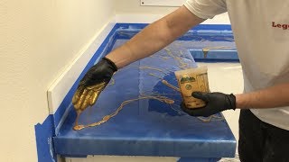 Installing Metallic Epoxy Countertop Kit with my Hands [upl. by Scott968]