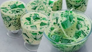 Buko Pandan Jelly Dessert Recipe  Easy simple and yummy  Gulaman dessert recipe [upl. by Lyssa]