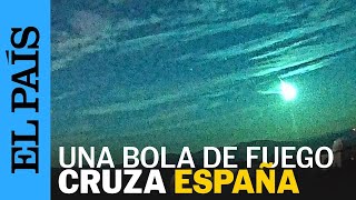 METEORITO  Así es la bola de luz que ha iluminado el cielo en España y Portugal  EL PAÍS [upl. by Sitsuj]