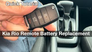 How to change the remote battery on a 2022 Kia Rio [upl. by Cuttler]