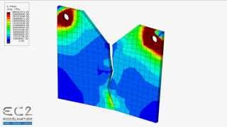 Simulation numérique de la fissuration dune éprouvette Abaqus [upl. by Imnubulo]