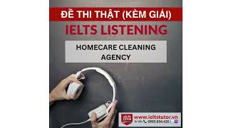 HOMECARE CLEANING AGENCY IELTS LISTENING Vol 4 Test 3 Section 1 [upl. by Nadoj]