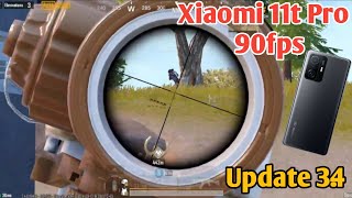 Xiaomi 11t Pro 90fsp Test 34 update  Mi 11t Pro 90fsp Graphics Test PUBG MOBILE amp BGMI Handcam [upl. by Yasui]