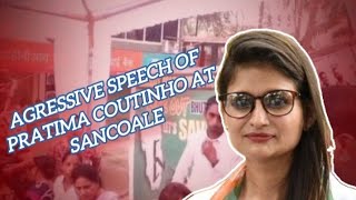 Agressive speech of Pratima Coutinho at Sancoale [upl. by Ahsimit350]