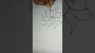 Simple rangoli please likeshare and subscribe [upl. by Renaud]