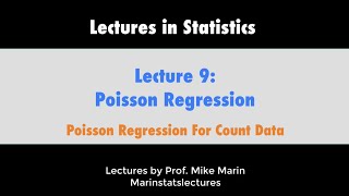 97 Poisson Regression The Model For Count Data [upl. by Aruat]