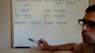 CLASES DE INGLES 9 Verbo ingles TO MAKE hacer PRESENTE [upl. by Asiret]