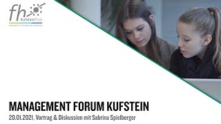 Management Forum Kufstein 20012021 Sabrina Spielberger [upl. by Loredana]