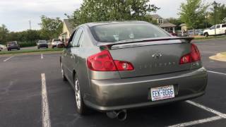 Tanabe Medalion YBack Exhaust  2005 G35 Sedan [upl. by Maram]