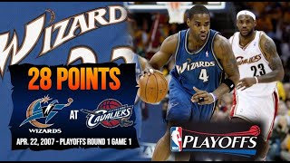 Antawn Jamison 28pts 14reb  2007 Playoffs Round 1 Game 1  Washington Wizards  Cleveland Cavaliers [upl. by Beal]