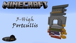 Minecraft 3High Castle Gate Portcullis [upl. by Callista]