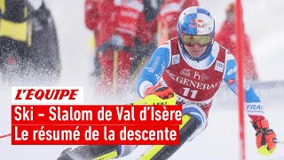 Ski  Pinturault accroche une 5e place en slalom la victoire revient à Braathen [upl. by Barrada790]