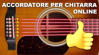 🟢ACCORDATORE PER CHITARRA ACCORDARE LA CHITARRA ONLINEACUSTICA con corde standard e accordi EBGDAE [upl. by Esinrahs]