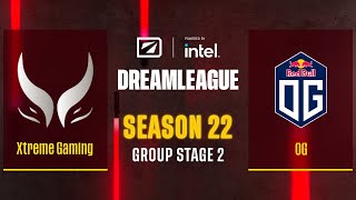 Dota2  Xtreme Gaming vs OG  Game 1  DreamLeague Season 22  Group Stage 2 [upl. by Ridley]