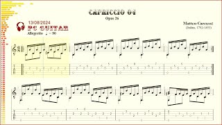 Carcassi Op 26 Caprice Nº4 guitar [upl. by Airbma954]