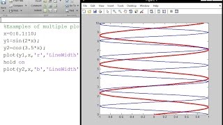 Matlab plot multiple lines  Multiple Graphs Or Plot Overlays in same MATLAB Plot [upl. by Ydnab]