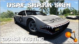 BeamNG Drive USAF Shark Skin Mod Crash Testing 71  Insanegaz [upl. by Ydarb454]