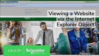 Viewing a Web Site via the Internet Explorer object in Vijeo Designer  Schneider Electric Support [upl. by Aynik]