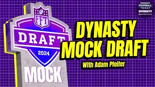 FFT Dynasty Superflex Startup Mock Draft  Early QB runs discount TEs and older WRs [upl. by Akinet540]