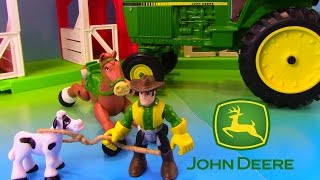 John Deere Tractor and Cowboy Farmer on the Farm [upl. by Obie]