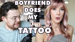 BOYFRIEND DOES MY TATTOO  leighannsays  LeighAnnSays [upl. by Herv363]