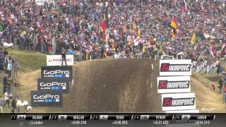 Valentin Guillod passes Jordi Tixier MXGP of Germany 2015  motocross [upl. by Anjela433]