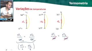 Variações de Temperaturas em °C °F e Kelvin  Termometria 5 [upl. by Elexa]