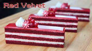 컵 계량  아름다운 레드 벨벳 케이크  Beautiful Soft and Fluffy Red Velvet Cake Recipe  Cream Cheese Frosting [upl. by Raimondo]