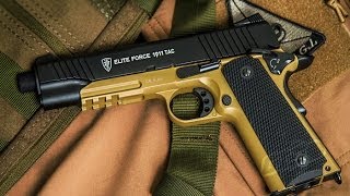 Elite Force 1911 TAC CO2 Blowback Pistol Unboxing and Review [upl. by Millburn]