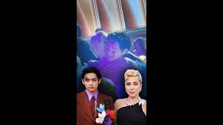 BTS V amp Lady Gaga Meet At Grammys 2022 [upl. by Wynnie]