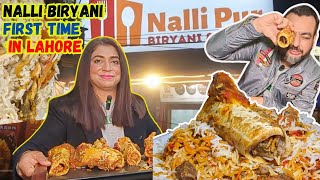 Lahore First Nalli Biryani at Nallipur The Mini Karachi of Lahore  The Foodie Couple Official [upl. by Einnaj]