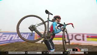 Marion NorbertRiberolle championne du monde de cyclocross espoir 2020 replay intégral [upl. by Bouton]