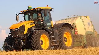 10 mph Big Baling  JCB 8330 FASTRAC Tractor [upl. by Arahc576]