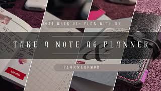 TAKE A NOTE PLANNER 2024  WEEK 01  PLAN WITH ME  BULLET JOURNAL [upl. by Nnagrom746]