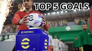 Top 5 eFootball Goals 7 🏆 4K 60FPS [upl. by Eigger]