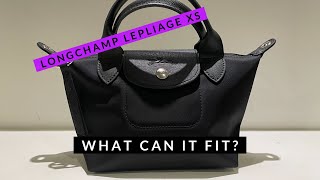 What Fits in the Longchamp Size XS LePliage  LePliage Neo XS [upl. by Anitneuq512]